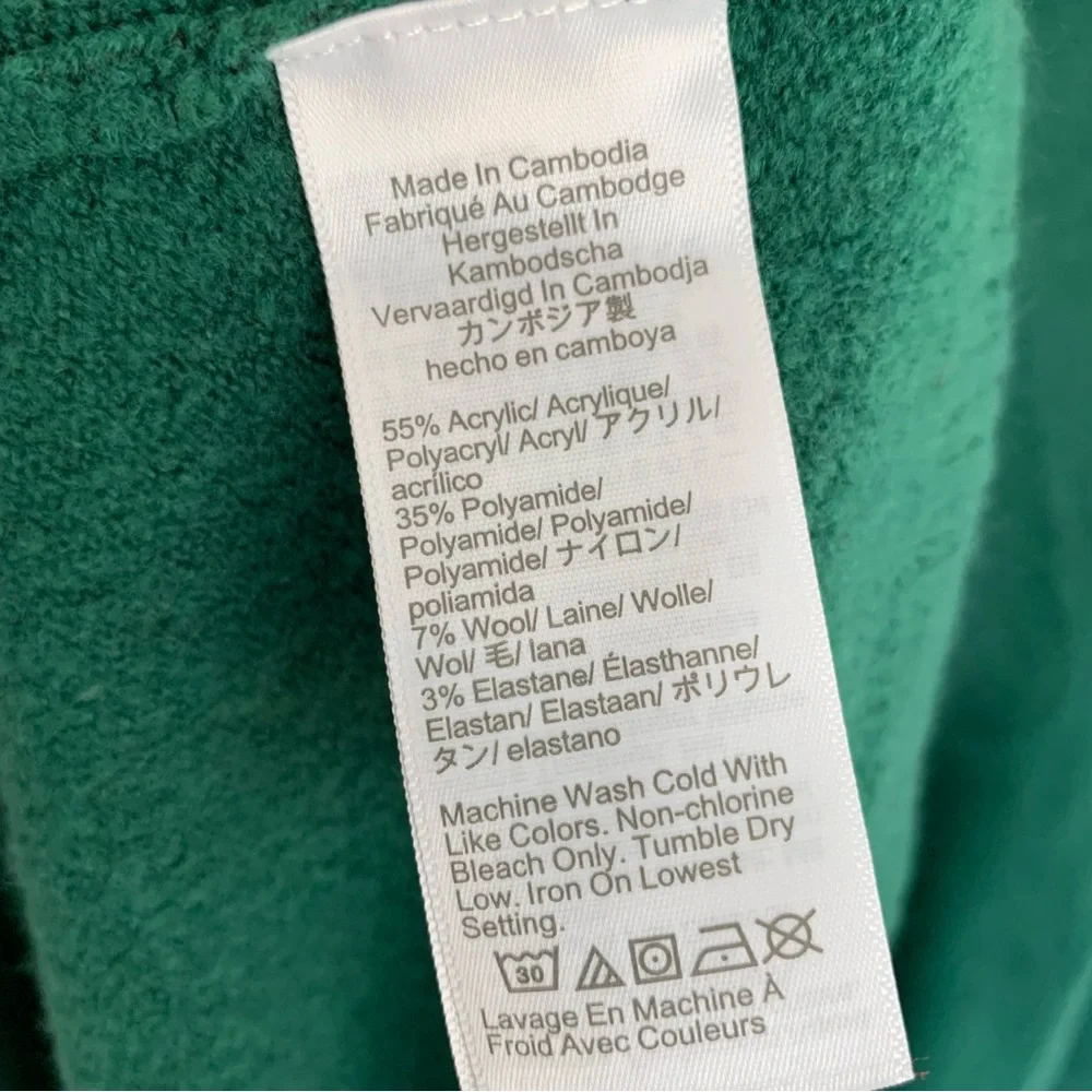 J. Crew Turtleneck Long Sleeve Sweater Dress Green Large